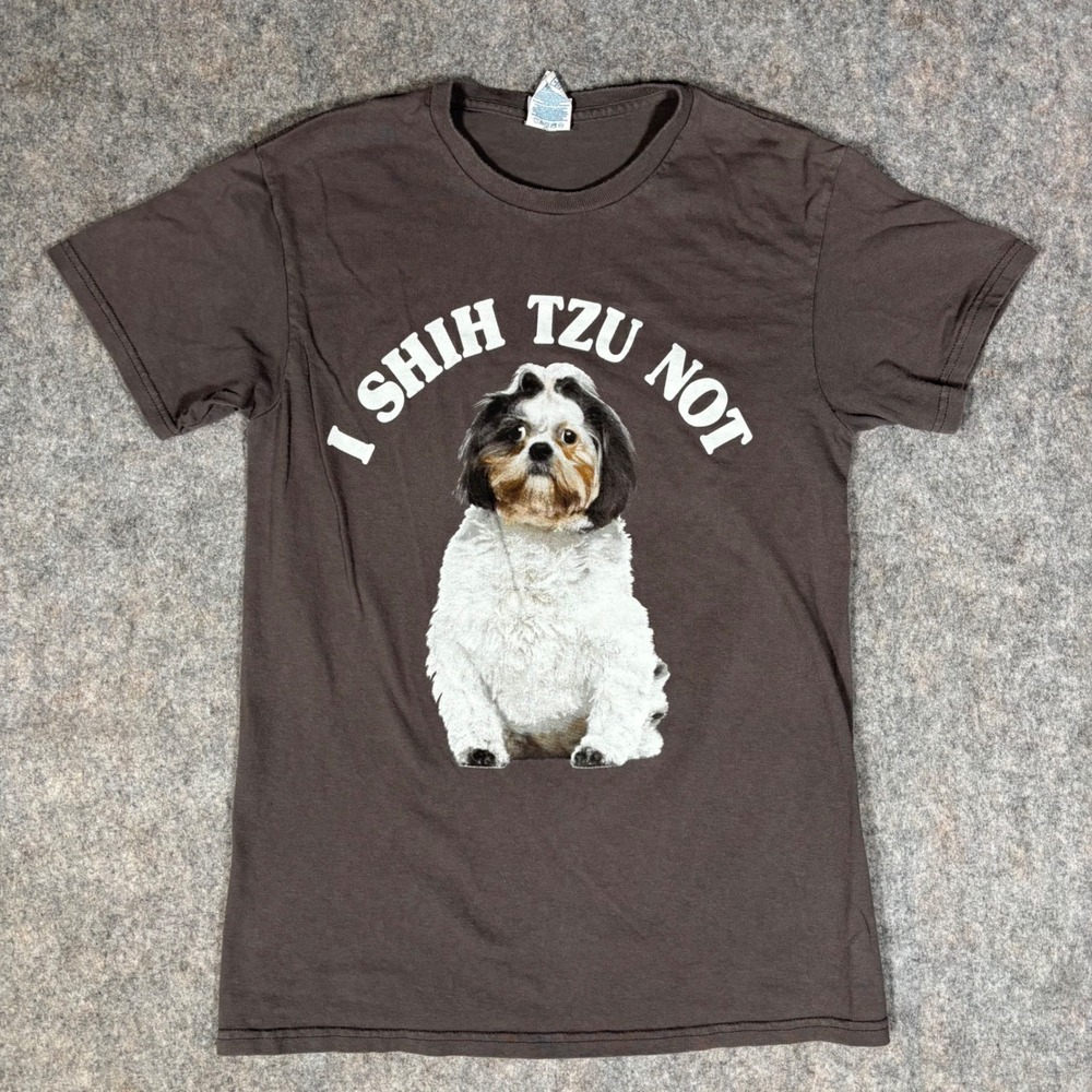I Shih Tzu Not Graphic Tee Sz Small Dog Pun Humor Shirt VTG Delta Pro Weight